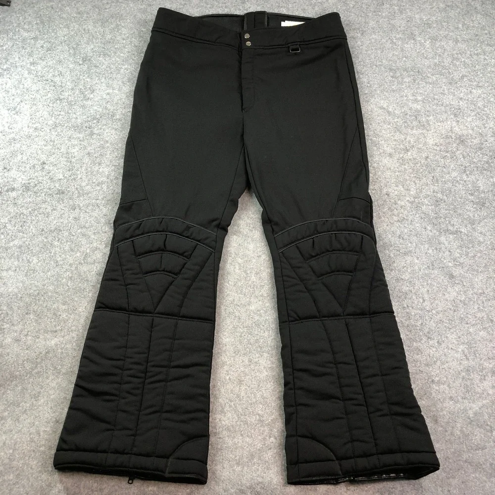 Obermeyer Sport Mens Ski Pants 38 Black Snow Condor Nylon Wool Blend Stretch